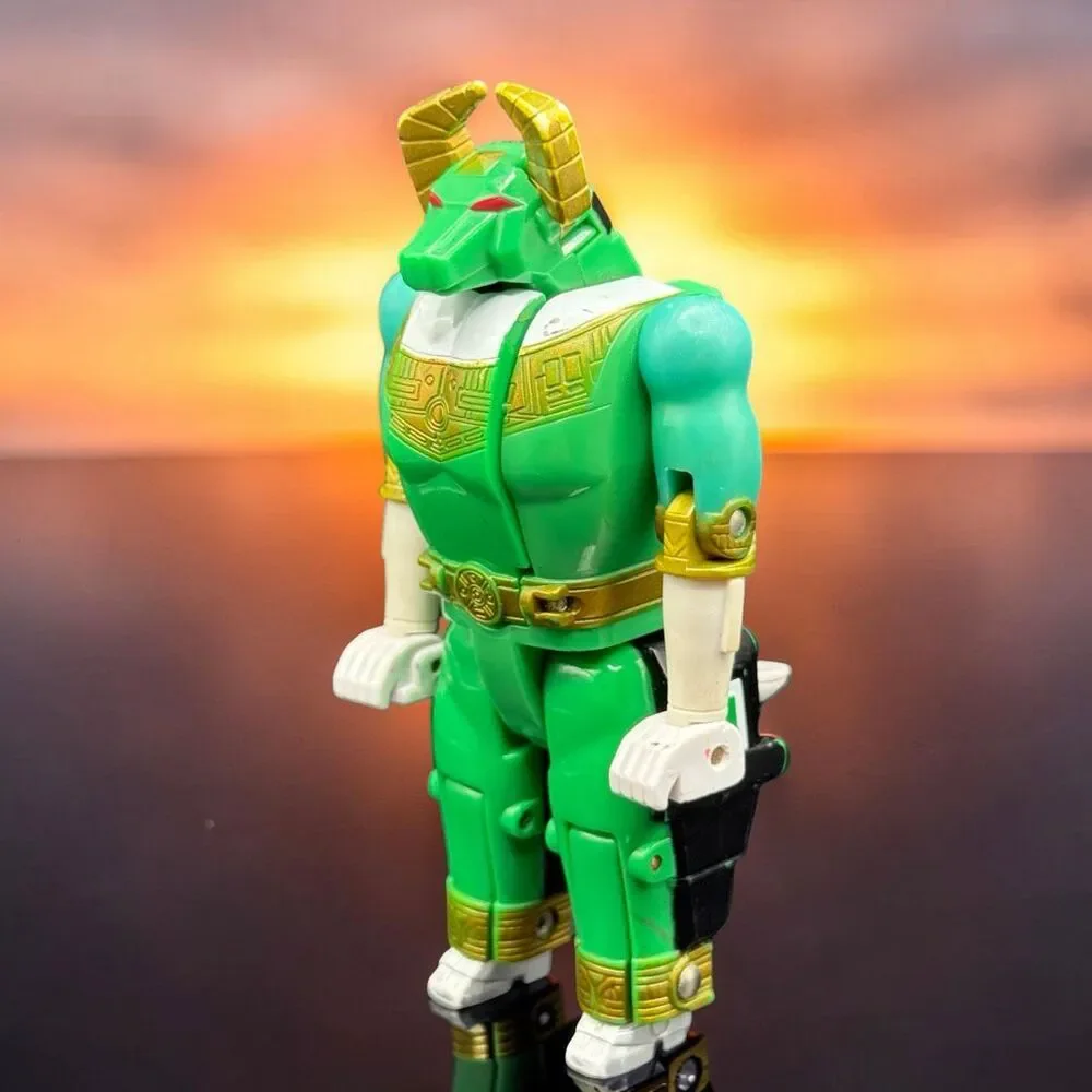 1996 Power Rangers Green Zeo Ranger IV Morphs Zeo Zord Bull Figure A67